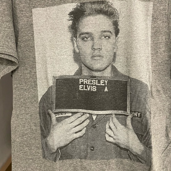 Gray Elvis Presley Graphic T-Shirt - Picture 2 of 3